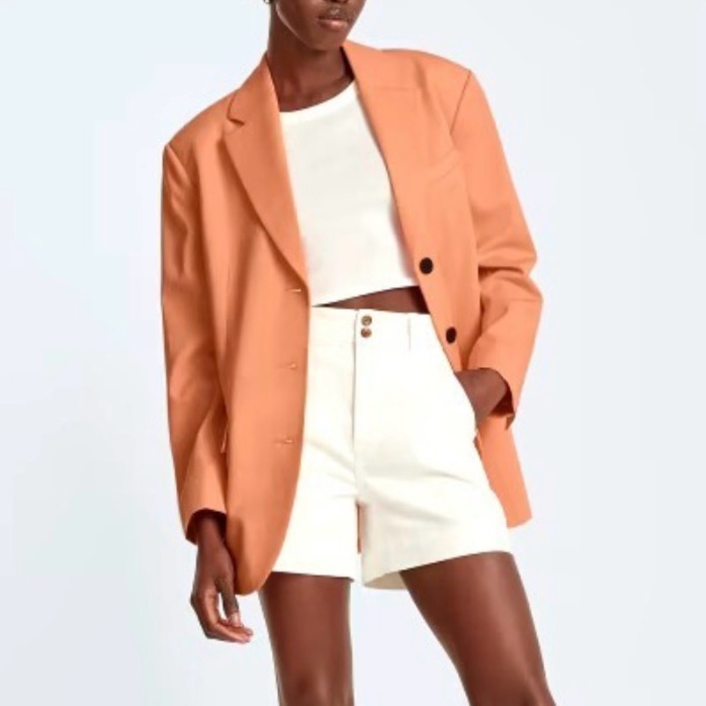Everlane The ‘80s Blazer - Orange Chiffon size 2, NWT